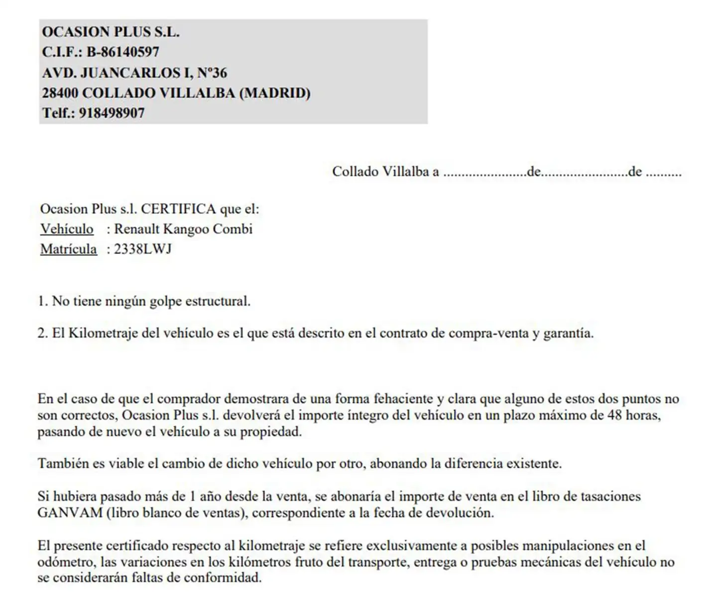 Certificado