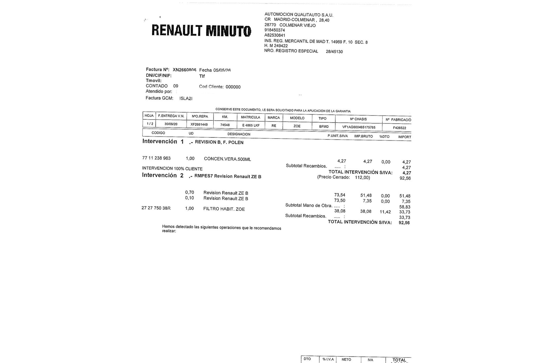 Renault Zoe Intens R110 Batería 50kWh - foto 19