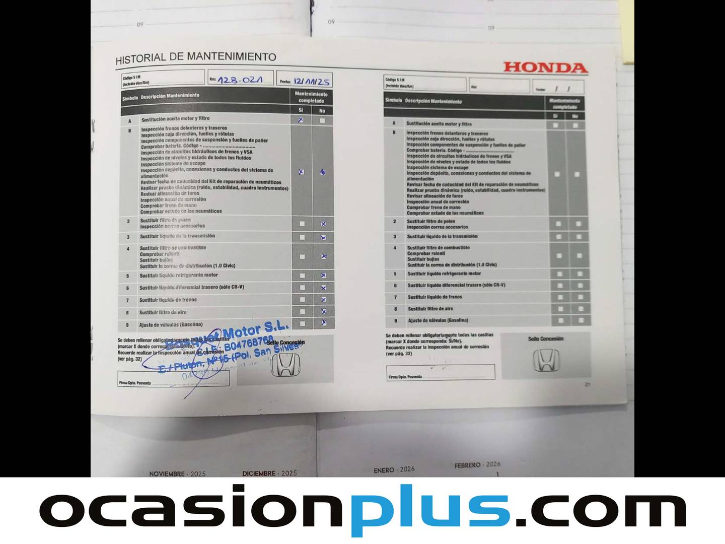 Foto del mantenimiento del Honda Civic Honda Civic 1.0 I-VTEC TURBO Elegance Navi (126 CV)