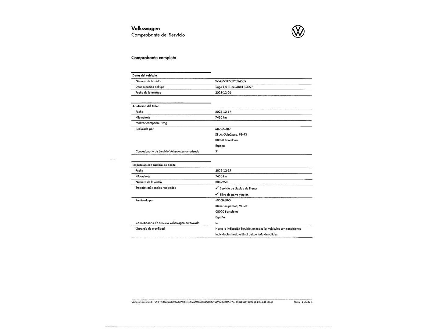 Foto Volkswagen Taigo Volkswagen Taigo R-Line 1.0 TSI (110 CV) DSG