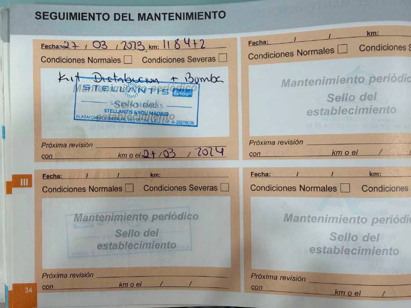 Foto del mantenimiento del Citroën C4 Citroën C4 1.6 e-HDi Collection CMP (114 CV)