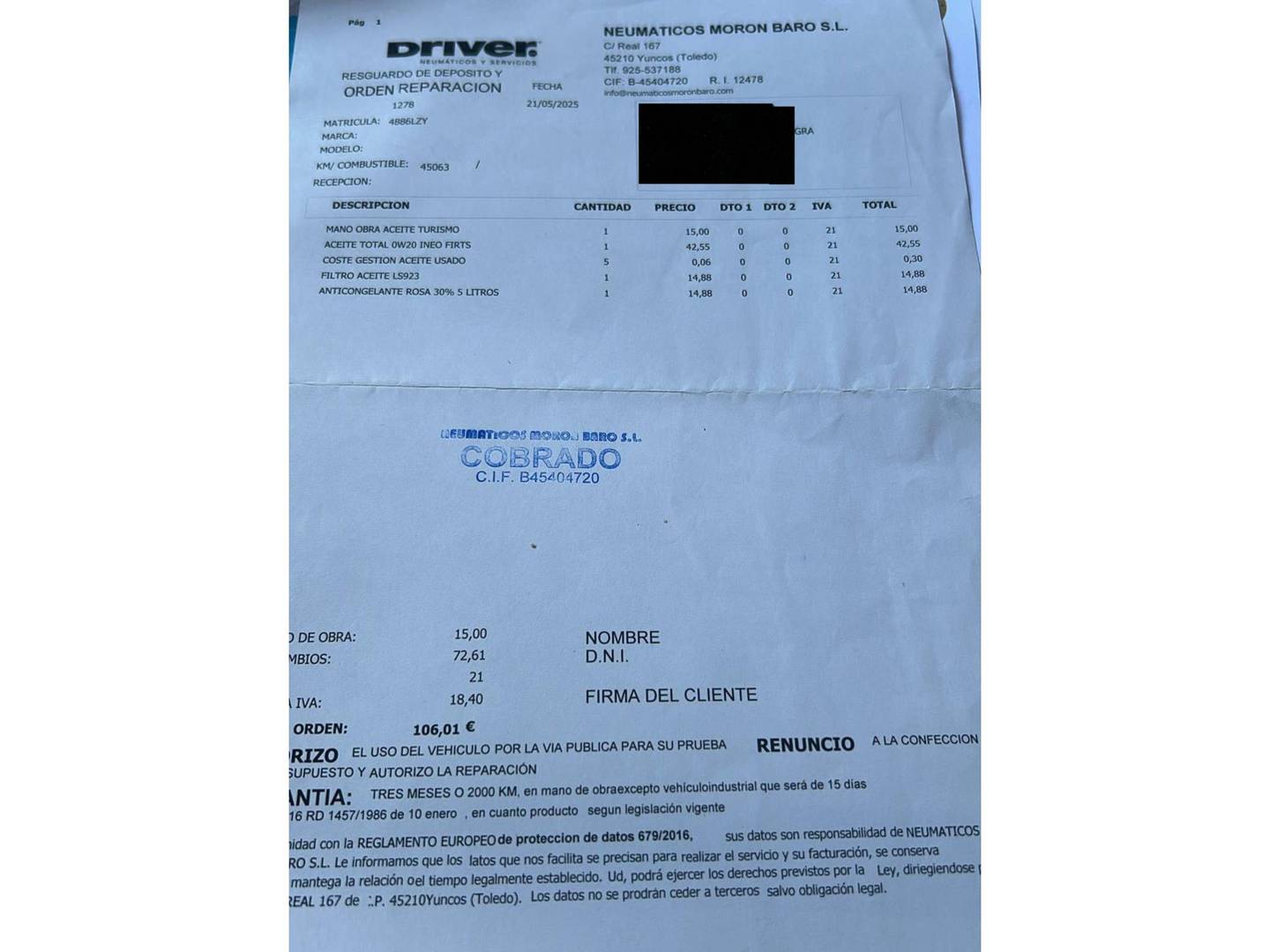 Foto del mantenimiento del Opel Corsa Opel Corsa 1.2 Turbo XHL Edition (100 CV)