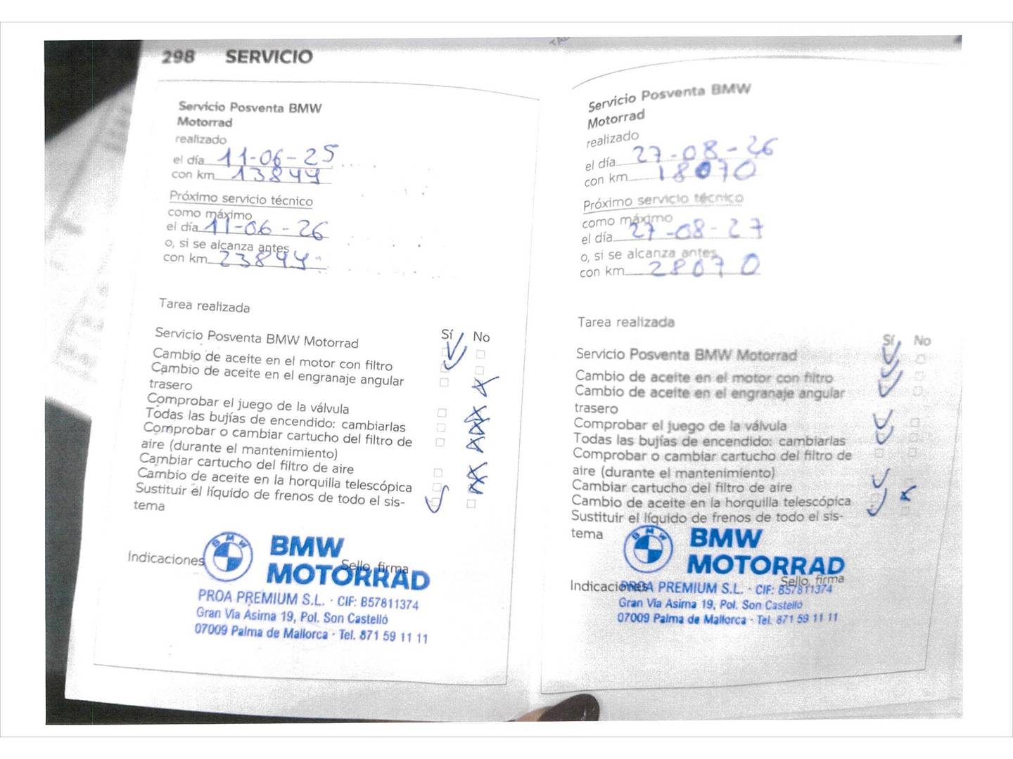 Foto del mantenimiento del BMW Motorrad R 1250 BMW Motorrad R 1250 GS Adventure (136 CV)