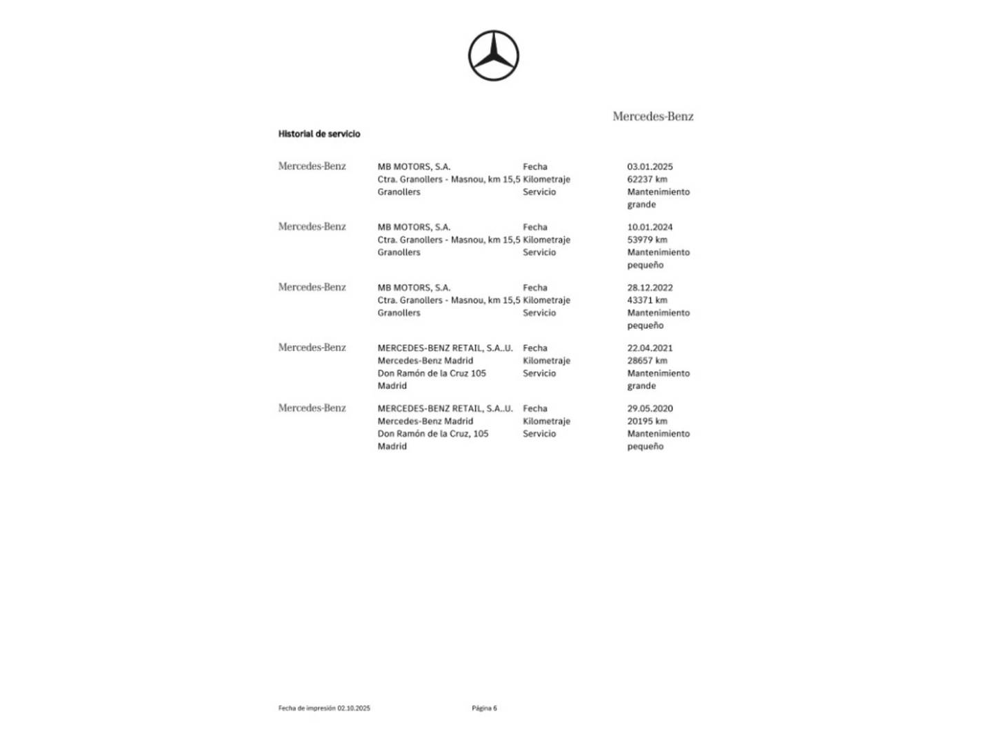 Foto del mantenimiento del Smart forfour Smart ForFour EQ electric drive (82 CV)