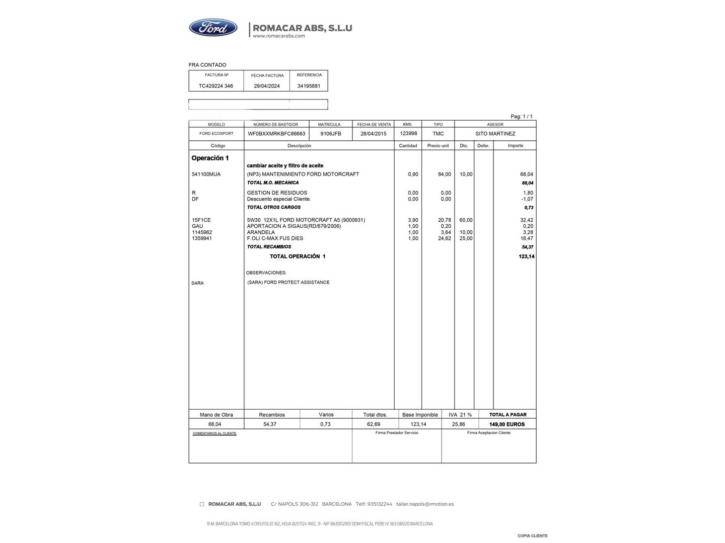 Foto Ford EcoSport Ford EcoSport 1.5 TDCi Trend (91 CV)