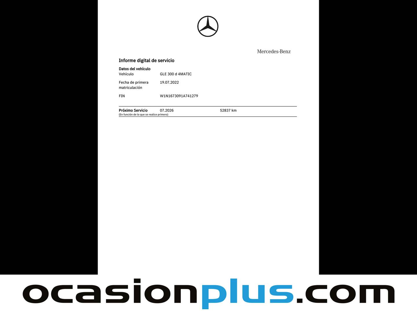 Foto del mantenimiento del Mercedes GLE Coupé Mercedes-Benz GLE 300 d 4Matic (272 CV) PACK AMG