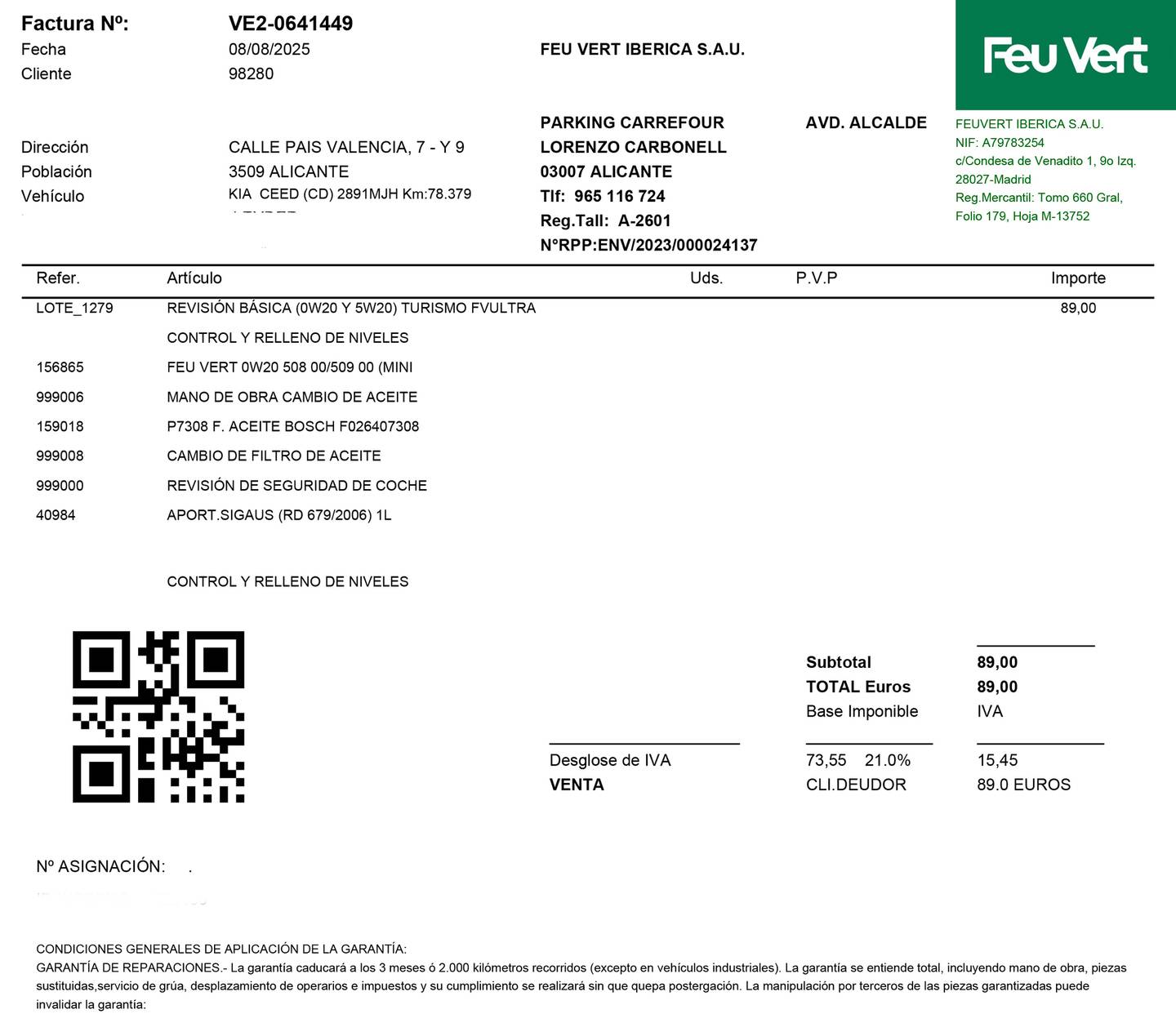 Foto del mantenimiento del KIA Ceed KIA Ceed 1.6 MHEV iMT Drive (136 CV)