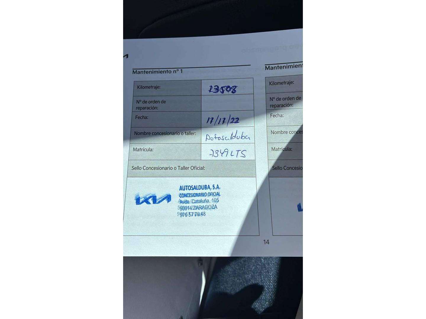 Foto del mantenimiento del KIA XCeed KIA XCeed 1.6 MHEV iMT Tech (136 CV)