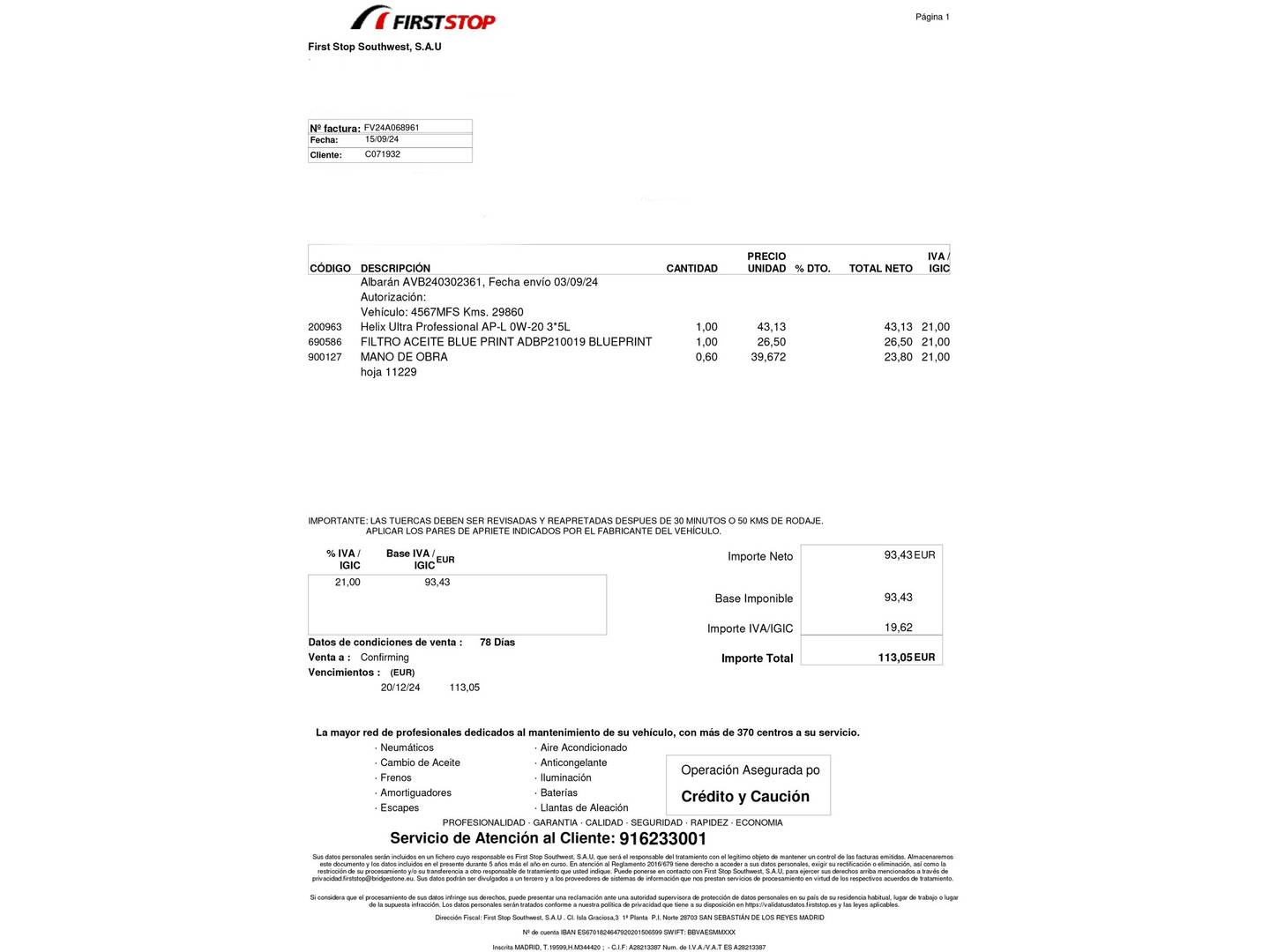 Foto del mantenimiento del Hyundai Tucson Hyundai Tucson 1.6 TGDI Maxx (150 CV)