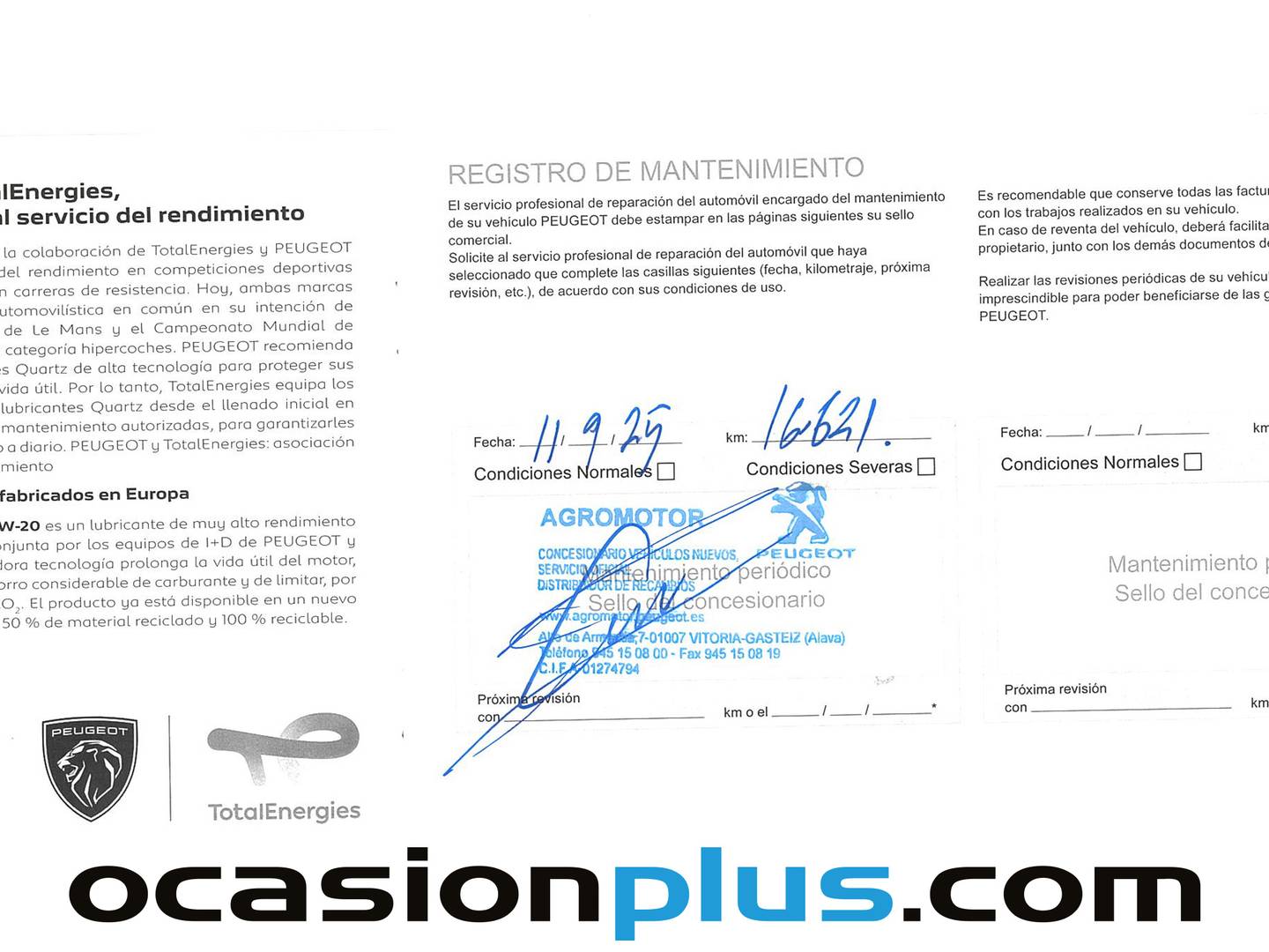 Foto del mantenimiento del Peugeot Rifter Peugeot Rifter BlueHDi 100 Allure (100 CV)