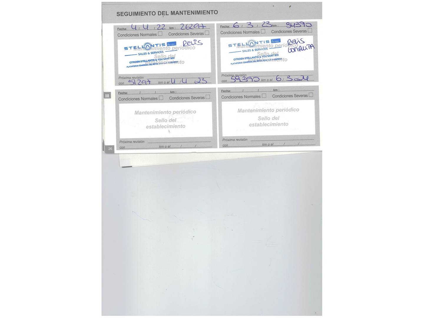 Foto del mantenimiento del Citroën C4 Spacetourer Citroën C4 Spacetourer PureTech 130 S&S Feel EAT8 (130 CV)