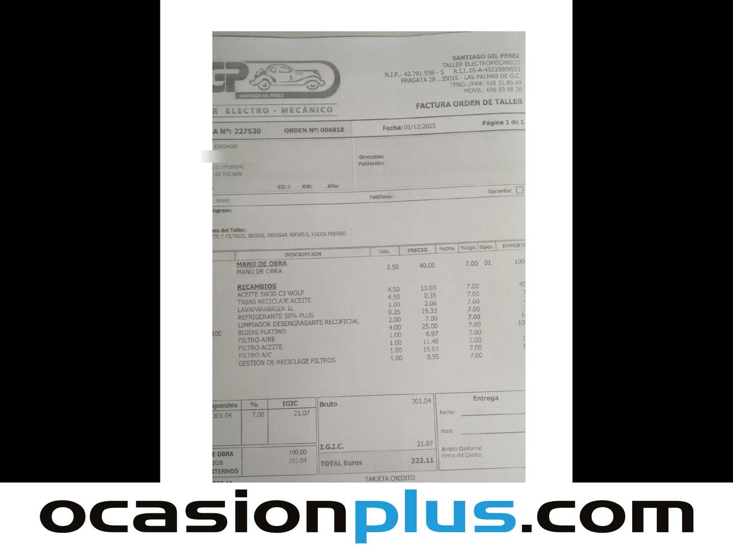 Foto del mantenimiento del Hyundai Tucson Hyundai Tucson 1.6 GDI BlueDrive Essence 4x2 (131 CV)