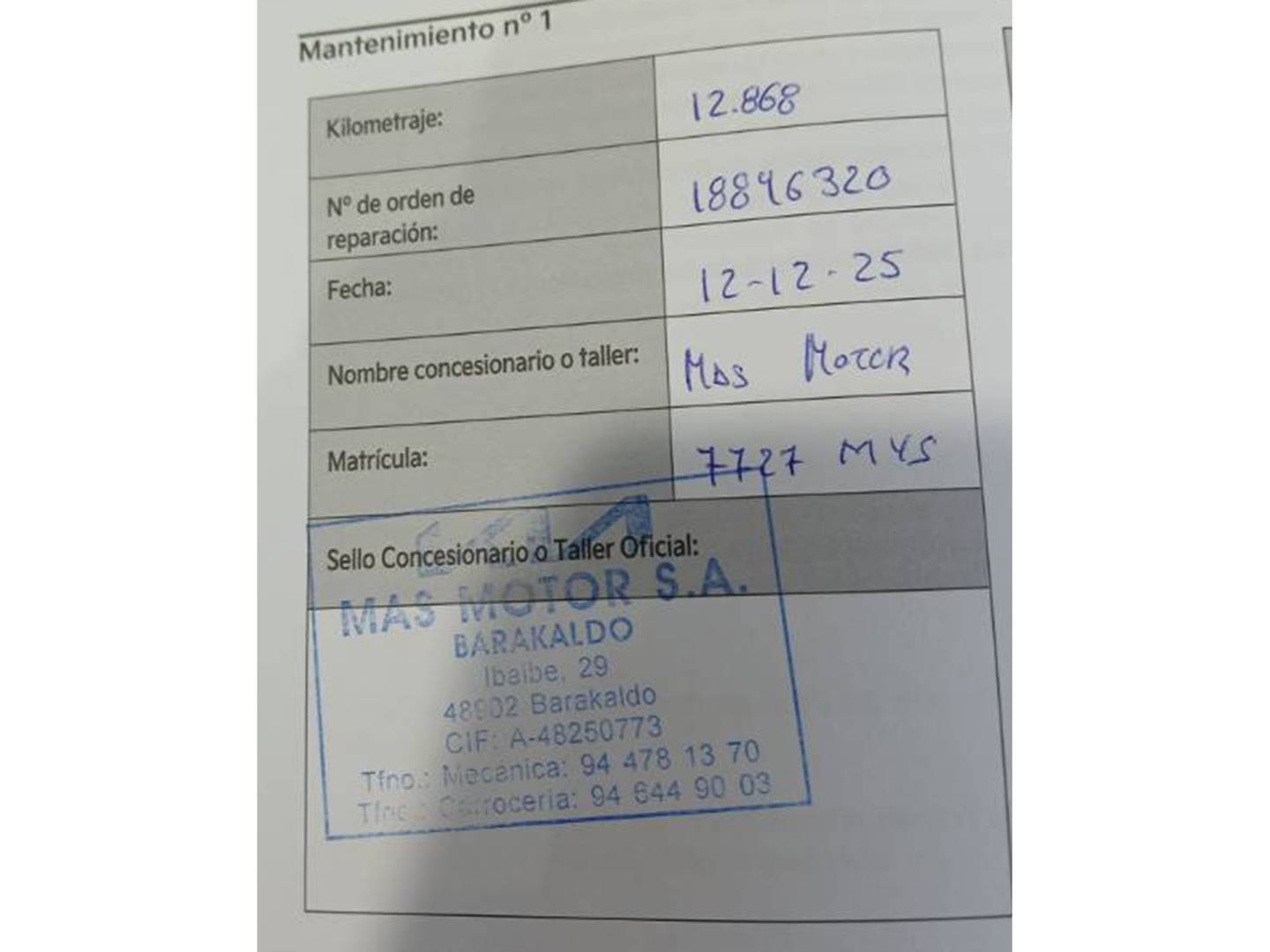 Foto del mantenimiento del KIA ProCeed Kia ProCeed 1.5 MHEV GT Line DCT (140 CV)