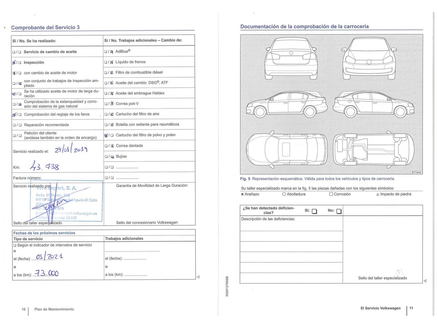 Foto del mantenimiento del Volkswagen Golf Sportsvan Volkswagen Golf Sportsvan Advance 1.6 TDI BMT (110 CV)