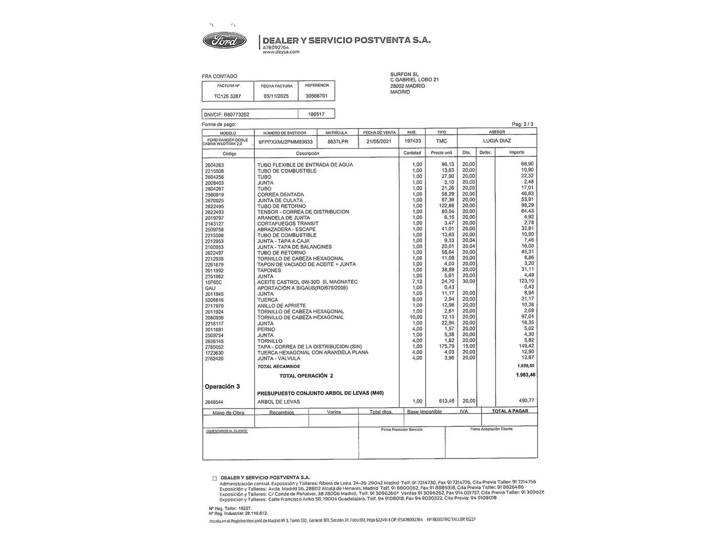 Foto Ford Ranger Ford Ranger 2.0 Ecoblue Doble Cabina Wildtrack 4x4 (213 CV)