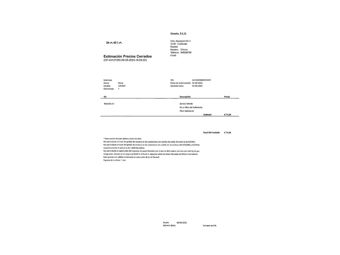 Foto Dacia Jogger Dacia Jogger Essential ECO-G (100 CV)