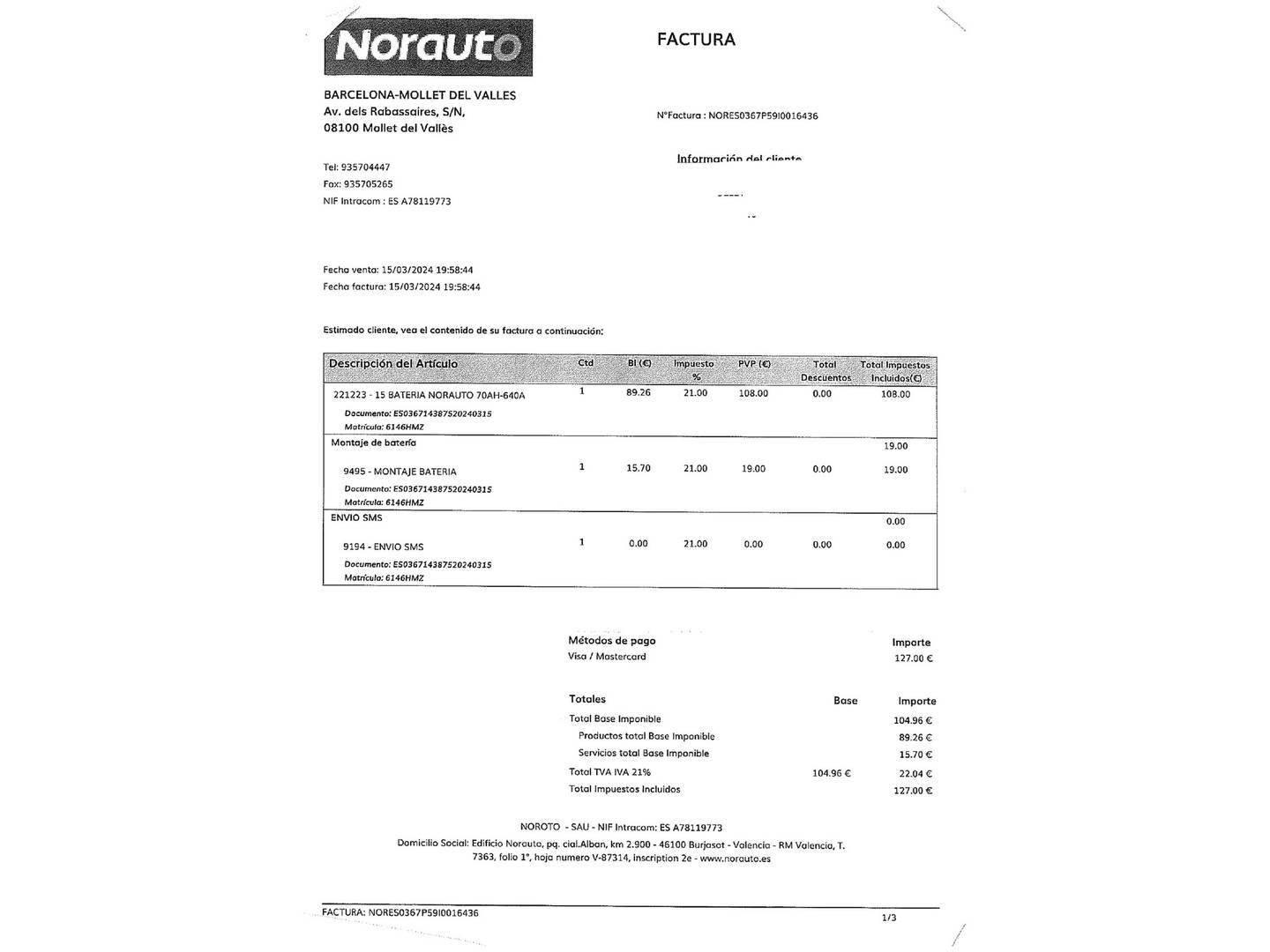 Foto del mantenimiento del Ford Fiesta Ford Fiesta 1.6 TDCI DPF Sport (95 CV)
