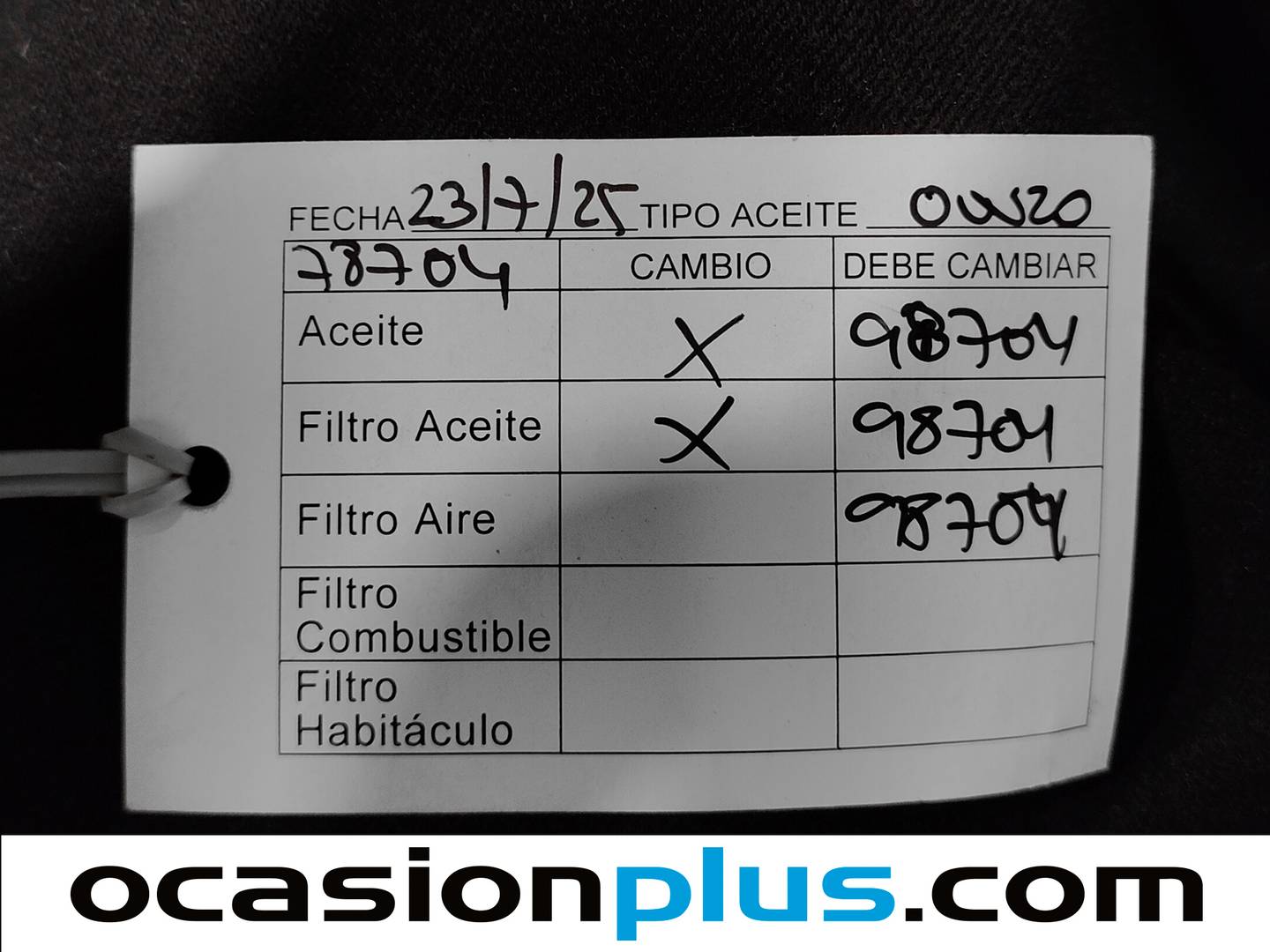 Foto del mantenimiento del Fiat Tipo Fiat Tipo 1.0 Cross (100 CV)
