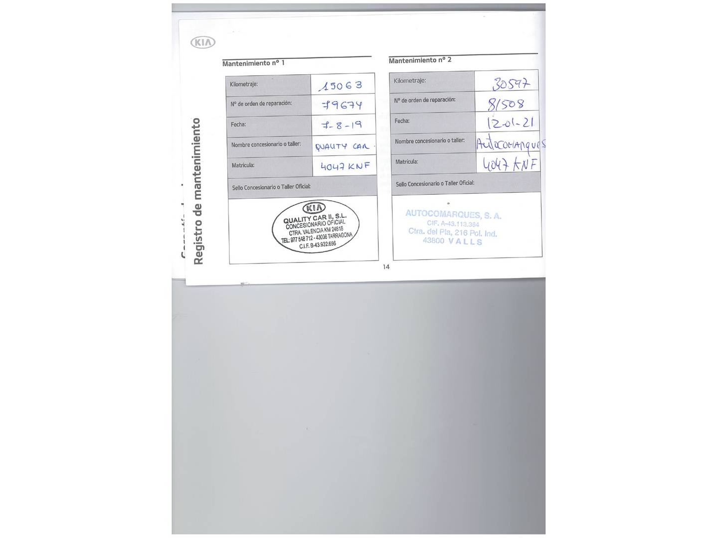 Foto del mantenimiento del KIA Stonic KIA Stonic 1.0 T-GDi Eco-Dynamic Drive (120 CV)