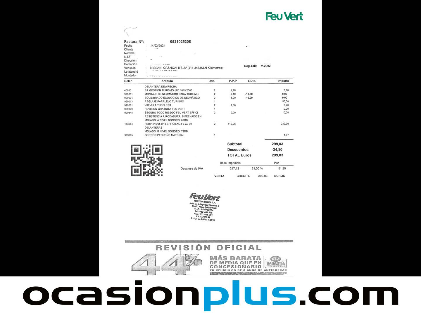 Foto del mantenimiento del Nissan QASHQAI Nissan Qashqai DIG-T 115 N-Connecta (115 CV)