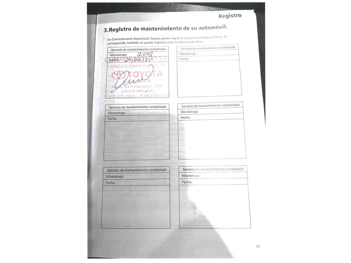 Foto del mantenimiento del Toyota C-HR Toyota C-HR 1.8 140H Active (140 CV)
