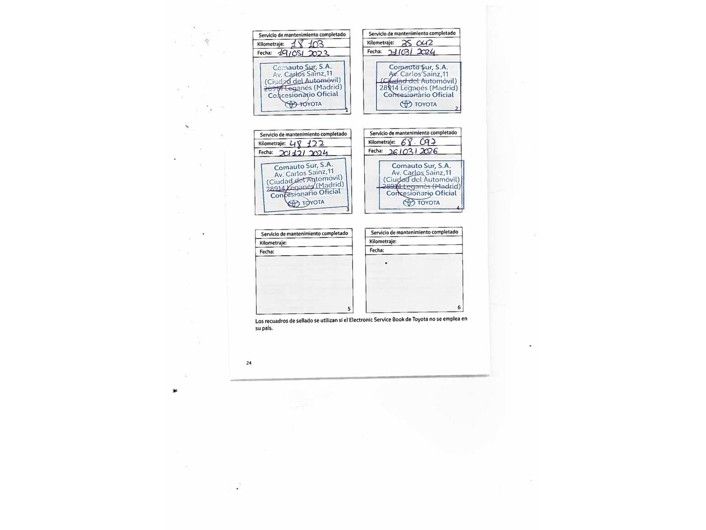 Foto del mantenimiento del Toyota Corolla Toyota Corolla 1.8 125H Style E-CVT (122 CV)