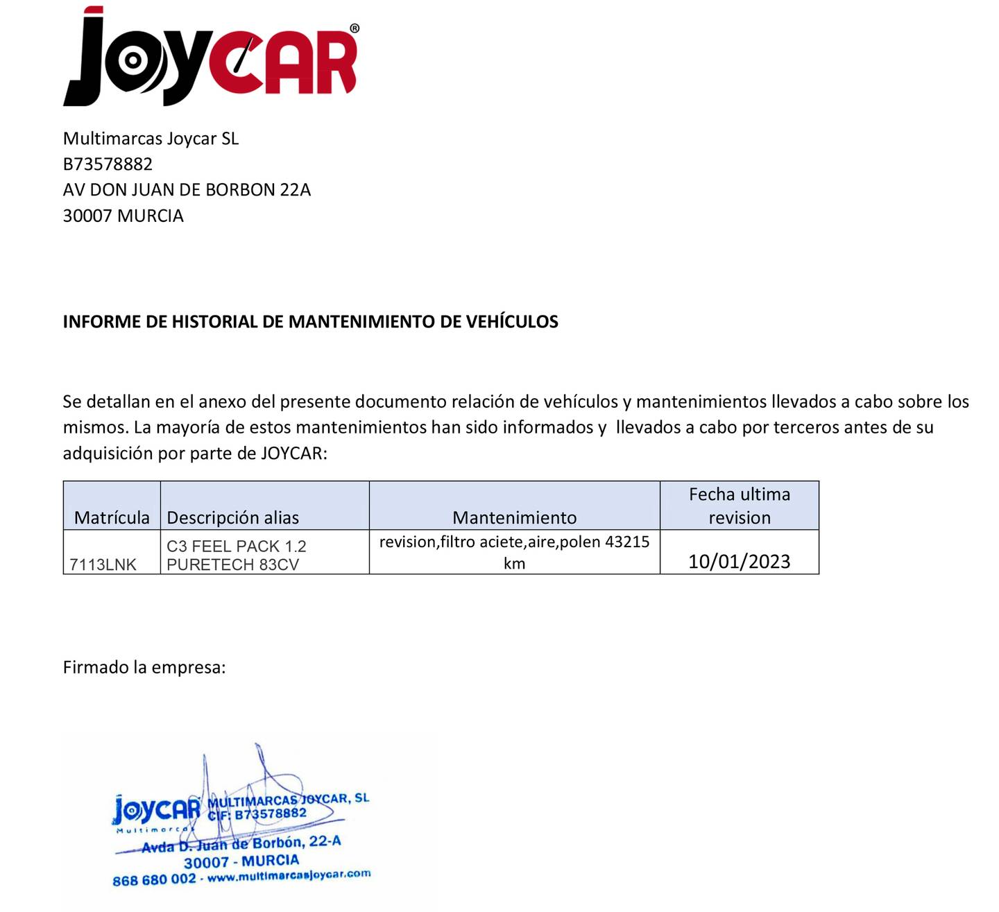 Foto del mantenimiento del Citroën C3 Citroen C3 PureTech 83 Feel Pack (83 CV)