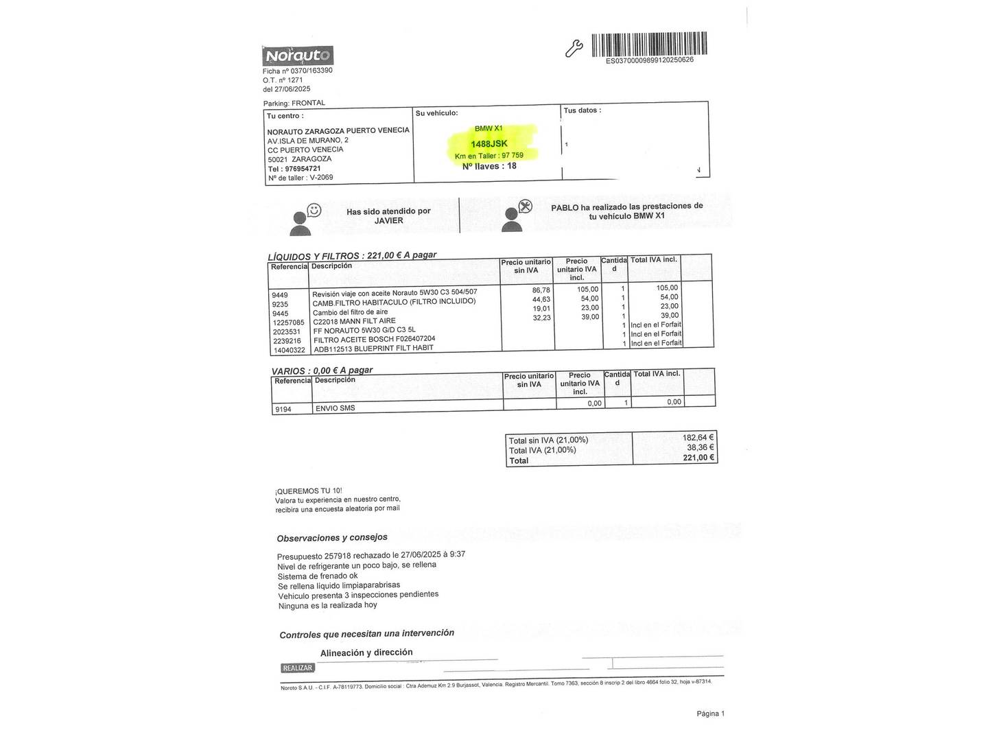Foto BMW X1 BMW X1 sDrive18i  (136 CV)