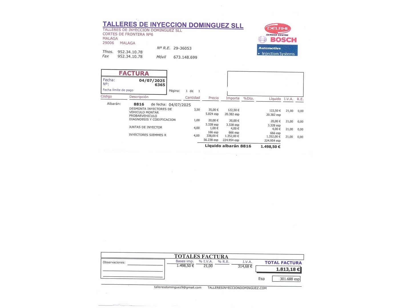 Foto del mantenimiento del Nissan JUKE Nissan Juke dCi 110 Acenta 4x2 (110 CV)