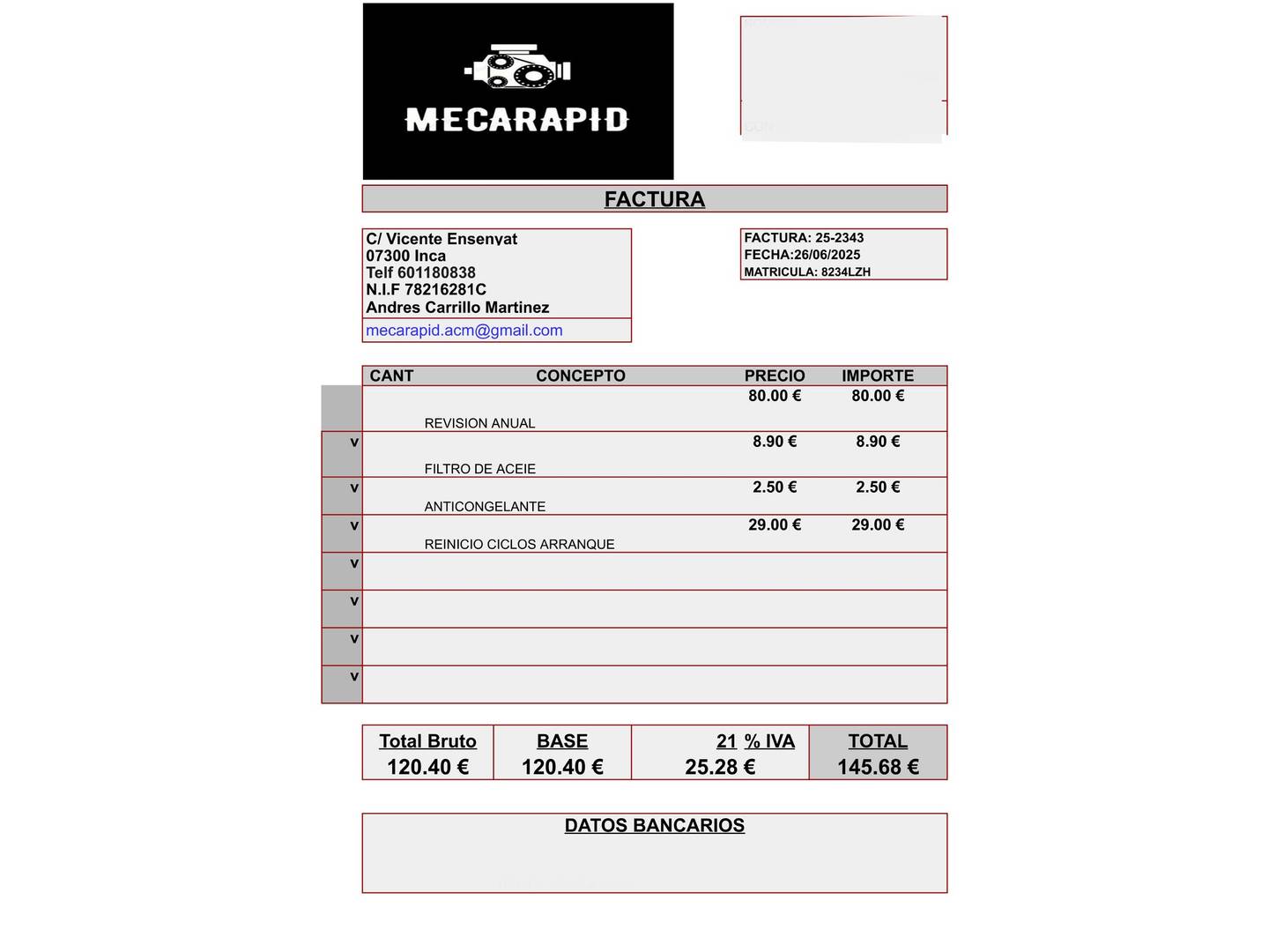 Foto del mantenimiento del DR AUTOMOBILES DR 4.0 DR AUTOMOBILES DR4 1.5 (116 CV)