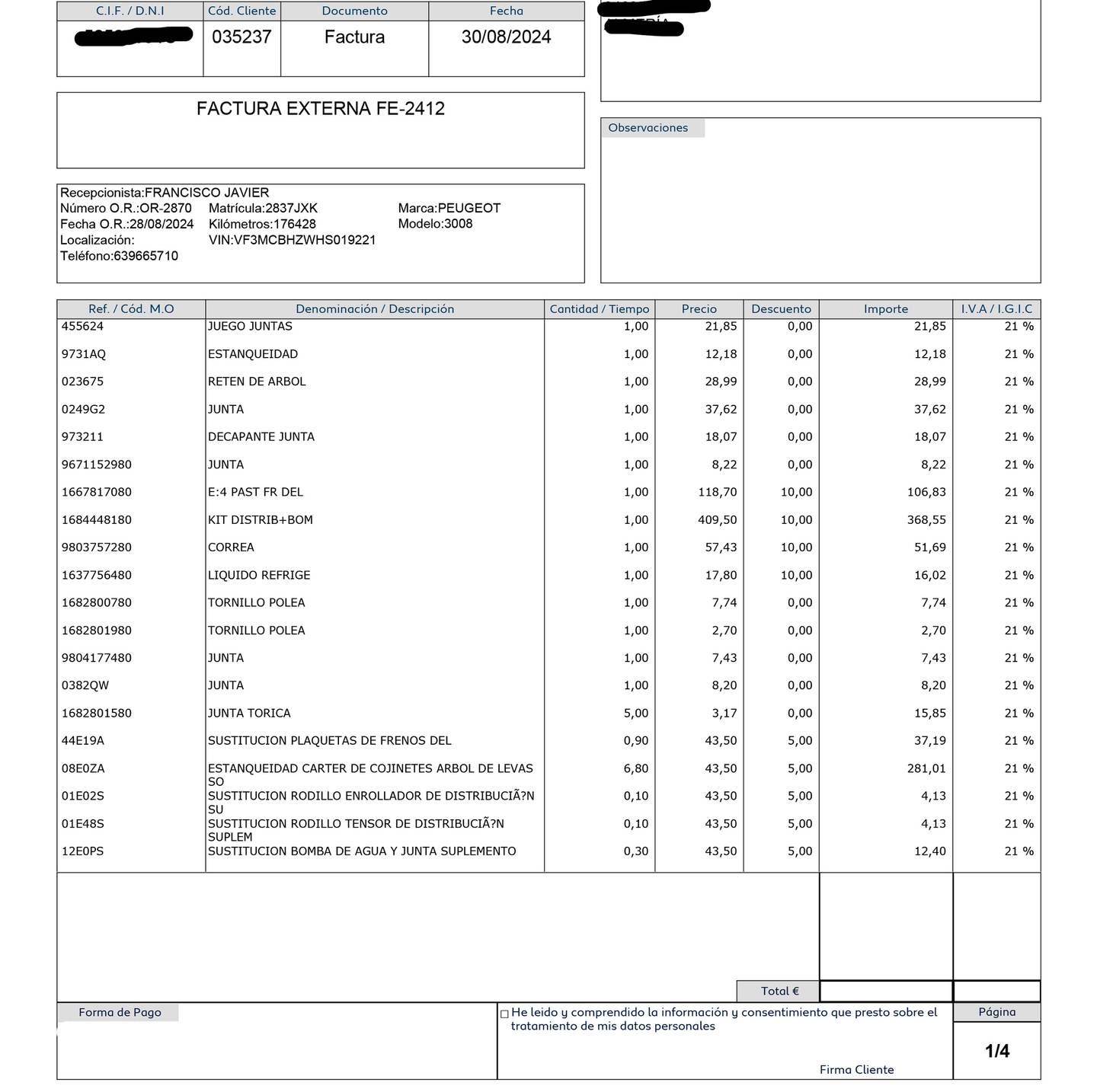 Foto Peugeot 3008 Peugeot 3008 BlueHDi 120 S&S Allure EAT6 (120 CV)