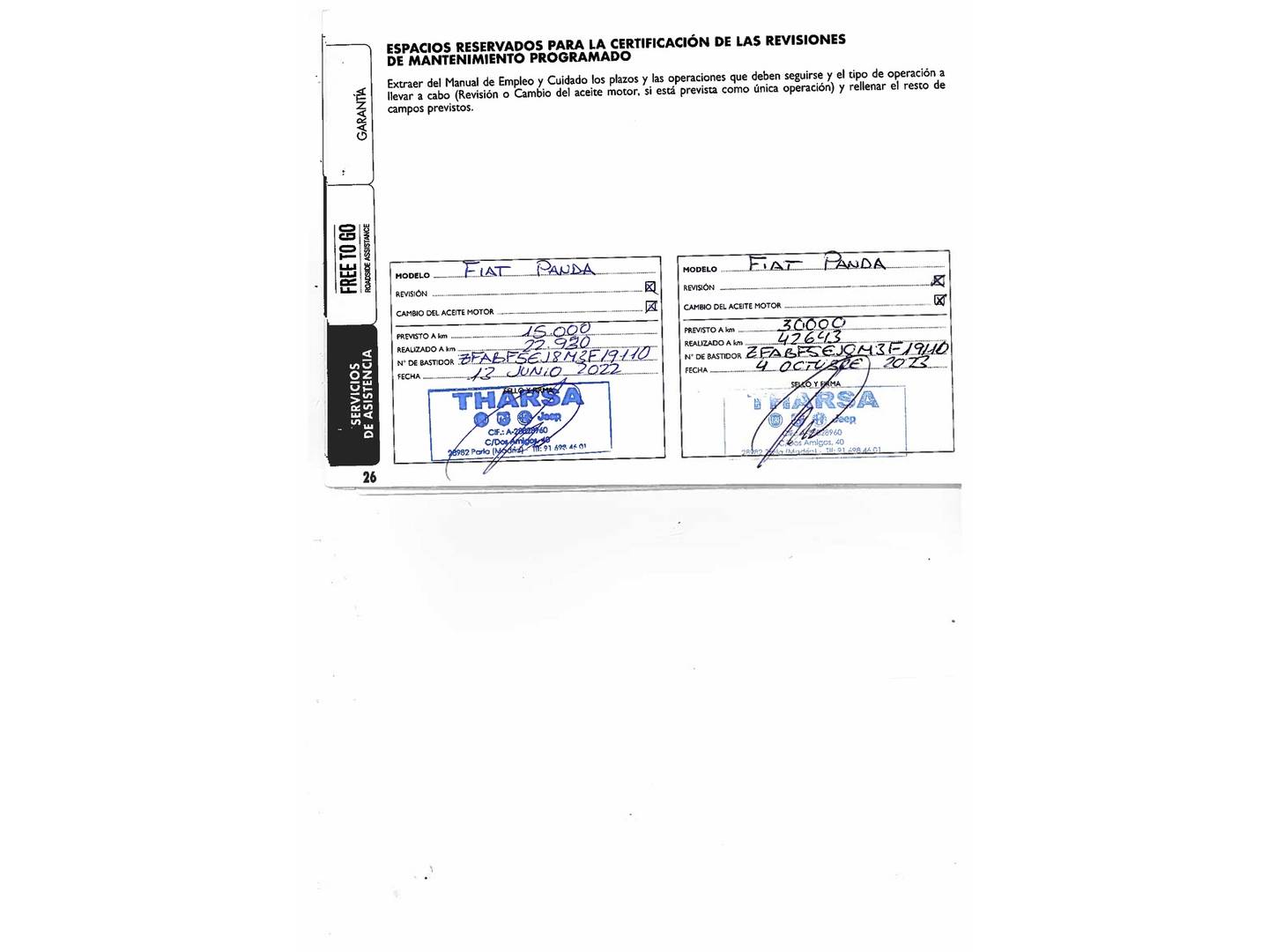 Foto del mantenimiento del Fiat Panda Fiat Panda 1.0 Hybrid Gse Sport (70 CV)