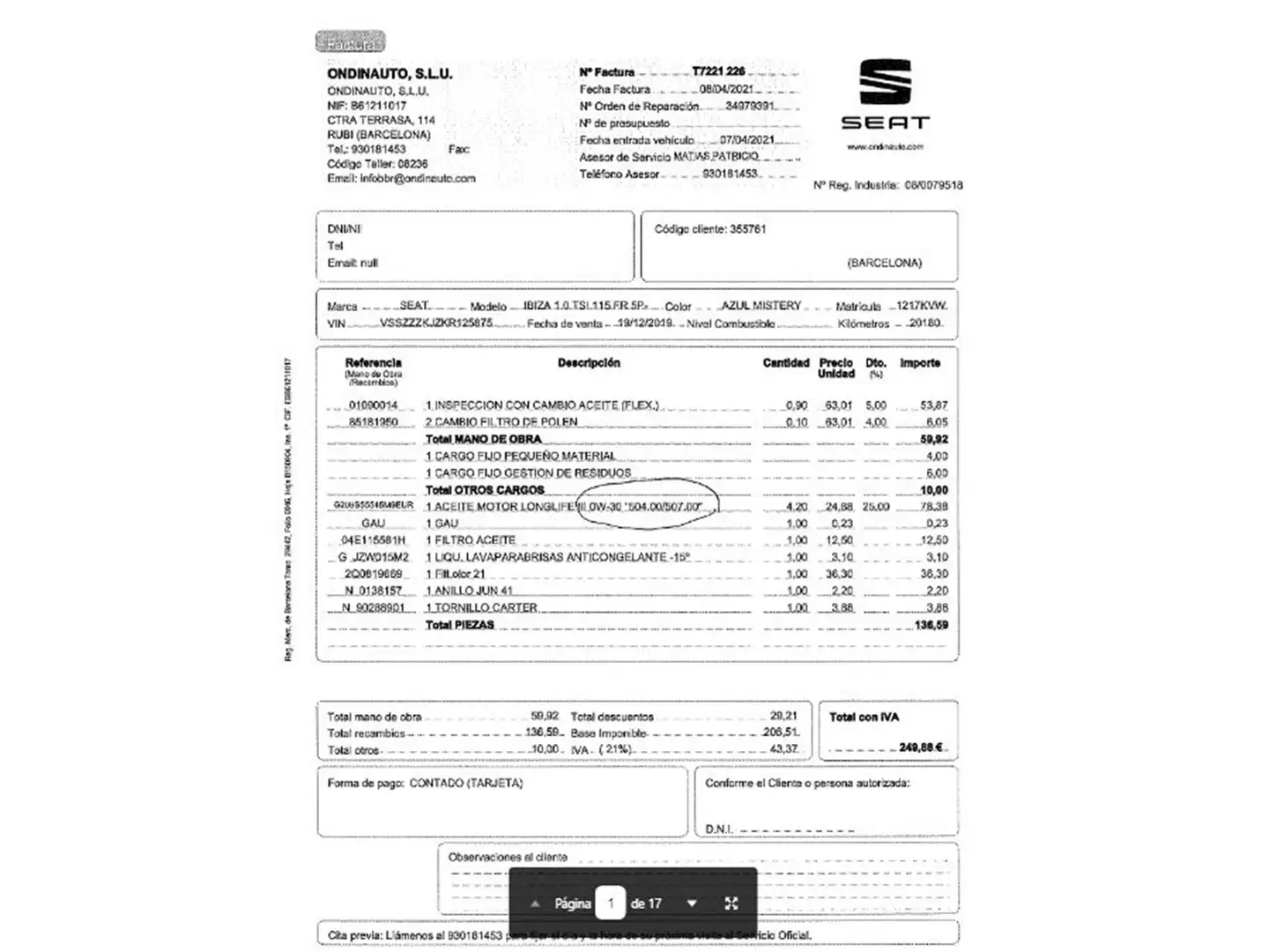 Foto Seat Ibiza SEAT Ibiza 1.0 EcoTSI FR Plus (115 CV)