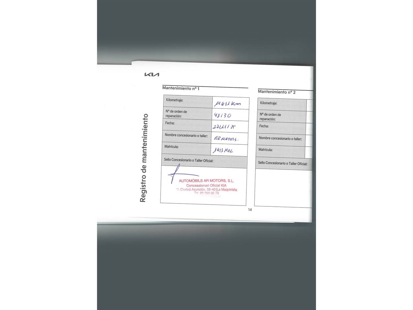Foto del mantenimiento del KIA Ceed KIA Ceed 1.0 T-GDI Drive (100 CV)