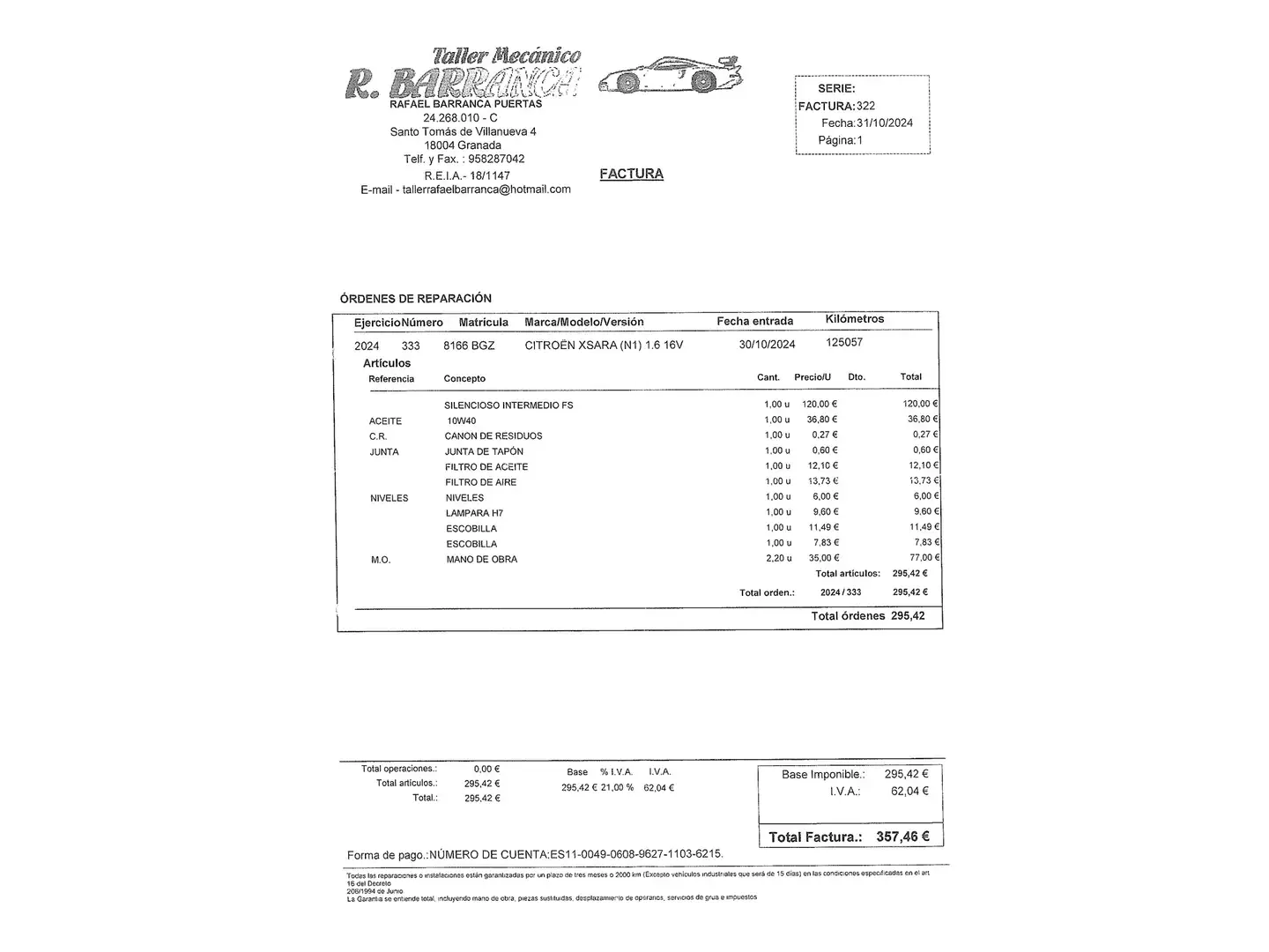 Foto Citroën Xsara Citroen Xsara 1.6 16v SX (110 CV)