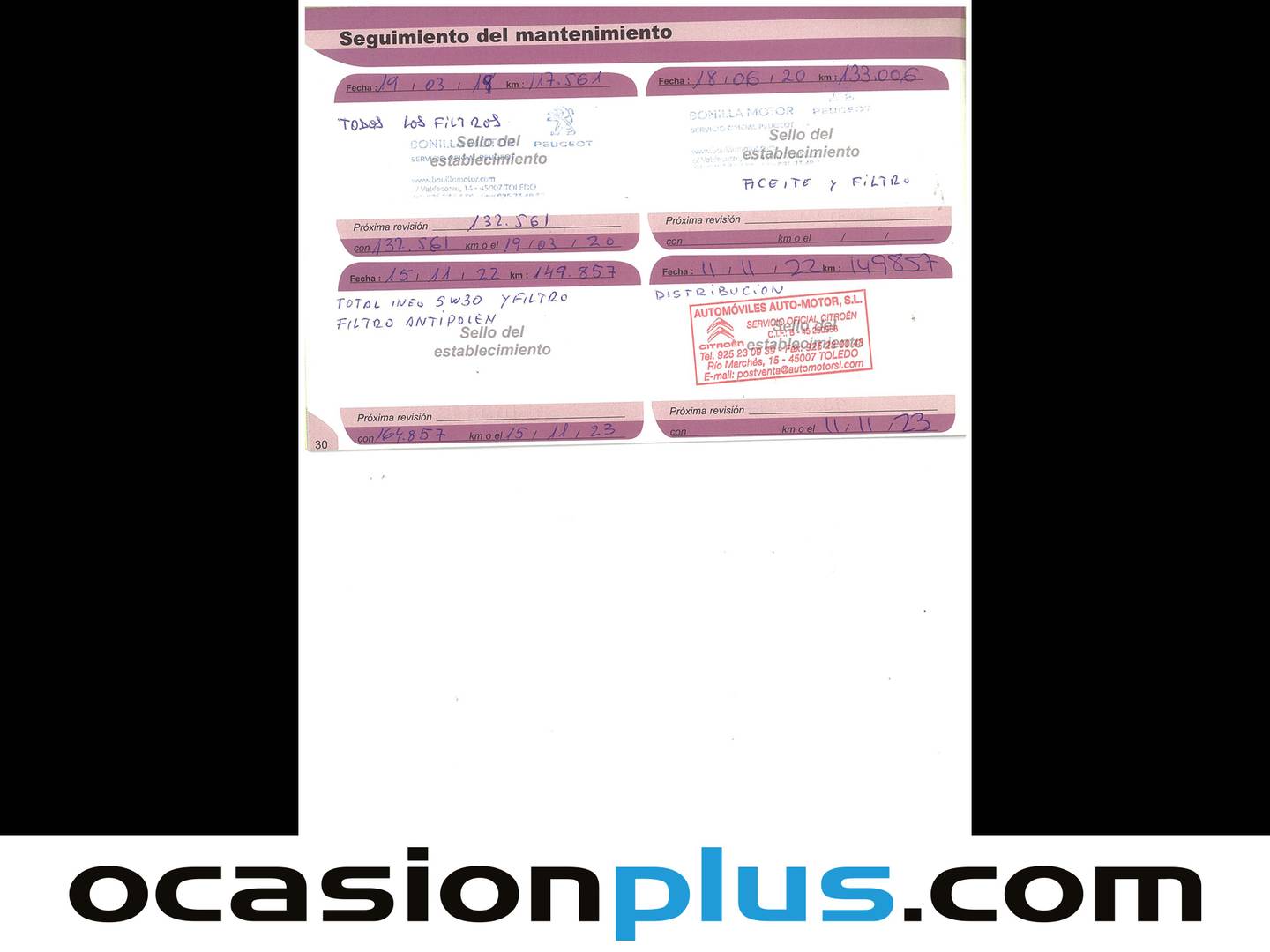 Foto del mantenimiento del Peugeot 3008 Peugeot 3008 1.6 HDI FAP Premium CMP (110 CV)