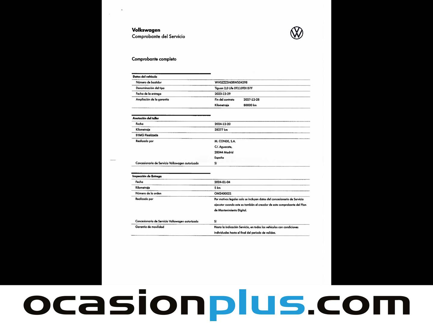 Foto del mantenimiento del Volkswagen Tiguan Volkswagen Tiguan Urban Sport 2.0 TDI (150 CV) DSG