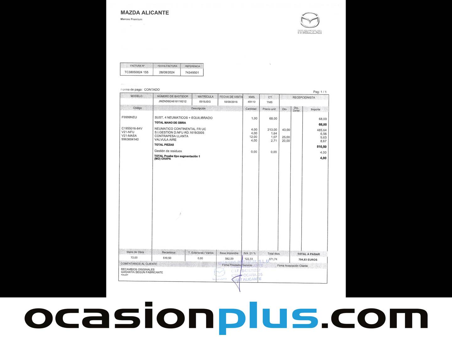 Foto del mantenimiento del Mazda MX-5 Mazda MX-5 1.5 Luxury (131 CV)