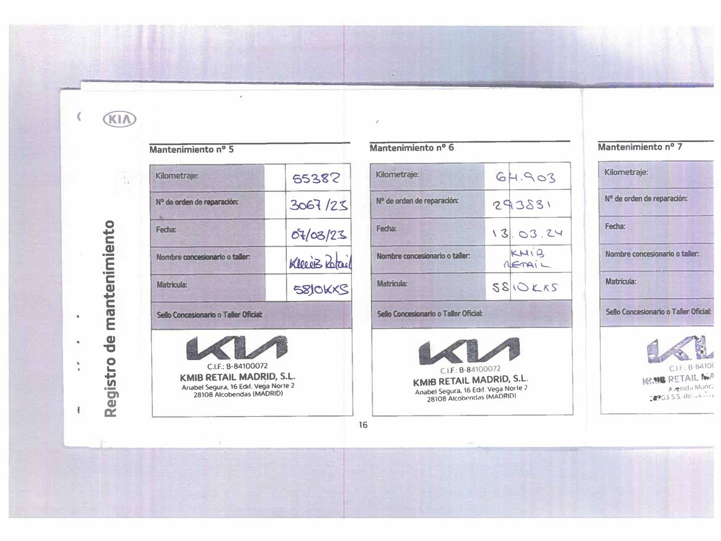 Foto del mantenimiento del KIA Ceed Tourer KIA Ceed Tourer 1.4 T-GDi Eco-Dynamics Drive (140 CV)