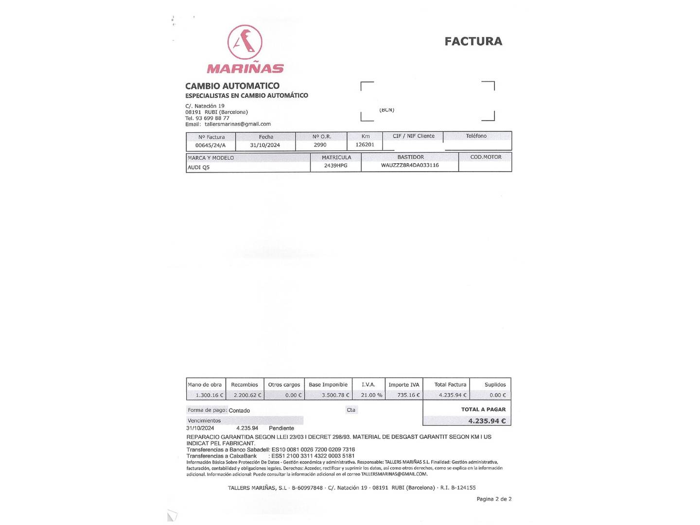 Audi Q5 Audi Q5 Ambition 2.0 TDI quattro (177 CV) S tronic 2013