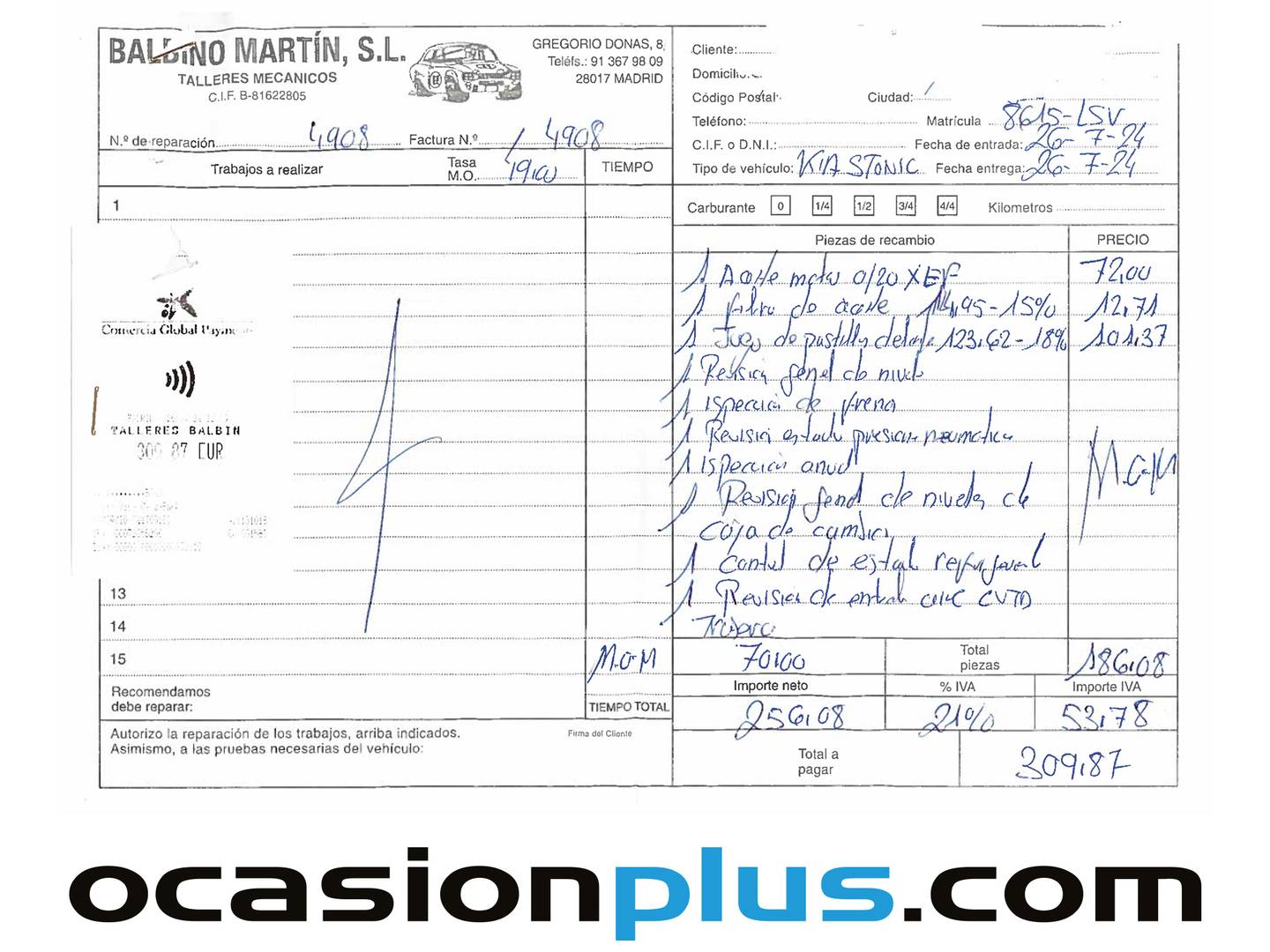Foto del mantenimiento del KIA Stonic KIA Stonic 1.0 T-GDi MHEV iMT GT Line (120 CV)