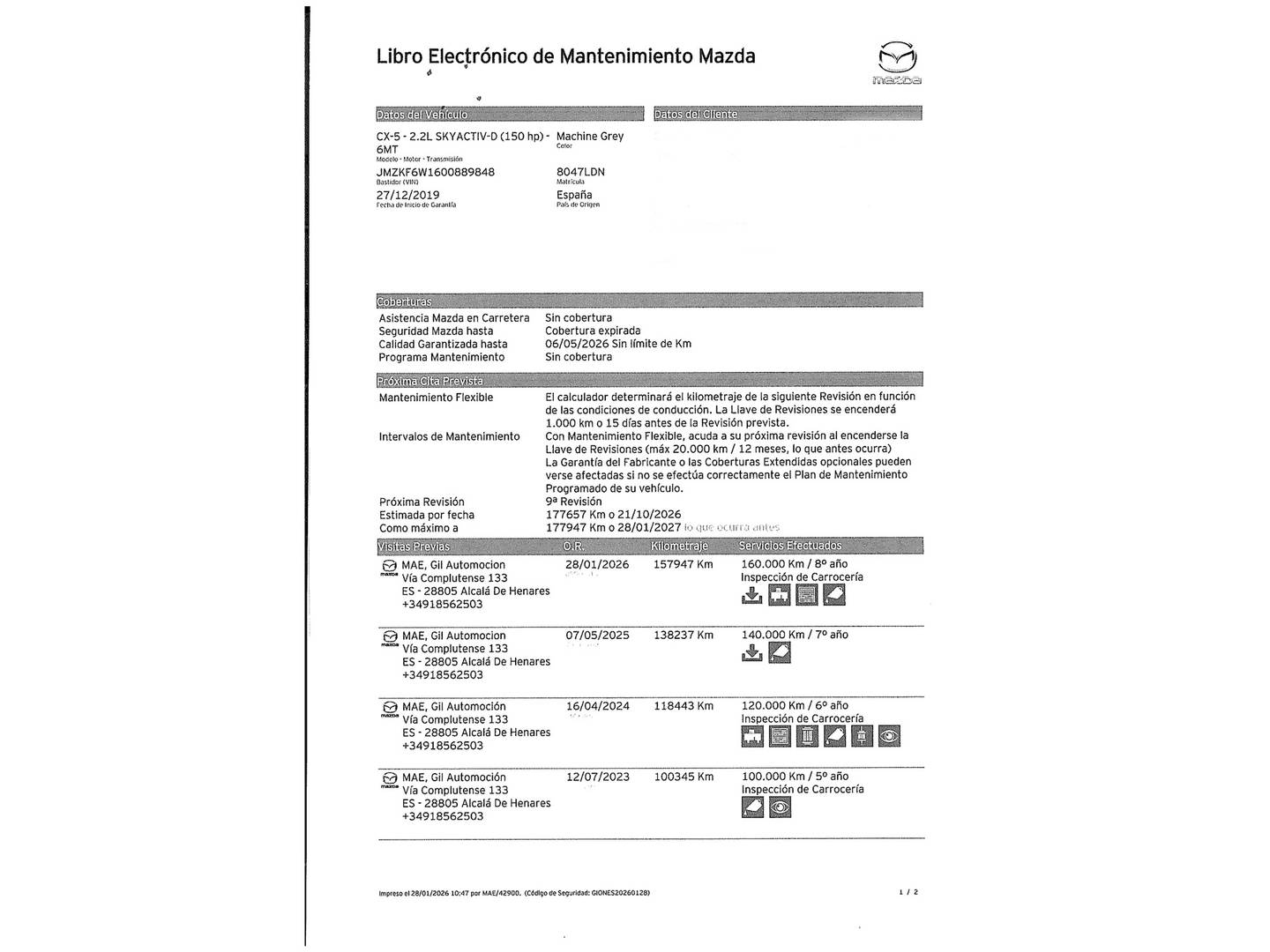 Foto Mazda CX-5 Mazda CX-5 2.2 D Zenith 2WD  (150 CV)