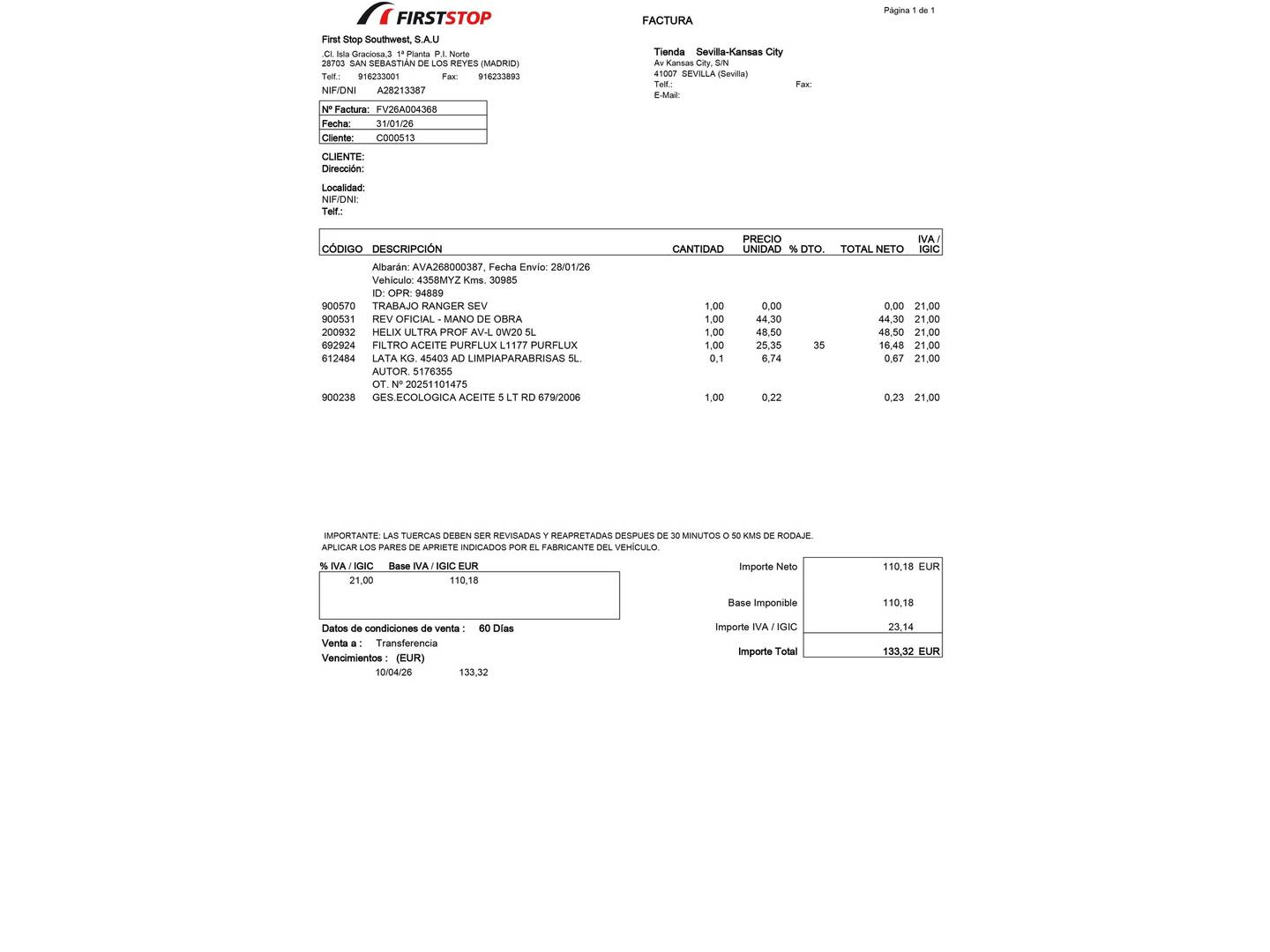 Foto del mantenimiento del Seat Arona Seat Arona 1.0 TSI Style XL DSG (115 CV)