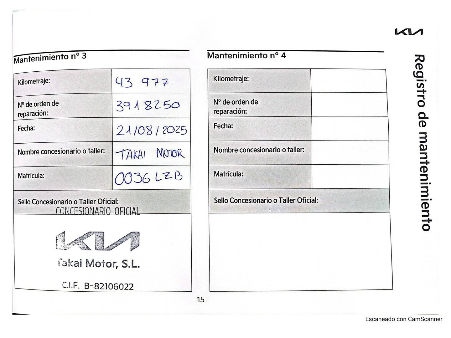 Foto del mantenimiento del KIA Rio Kia Rio 1.0 T-GDi MHEV iMT Concept (100 CV)