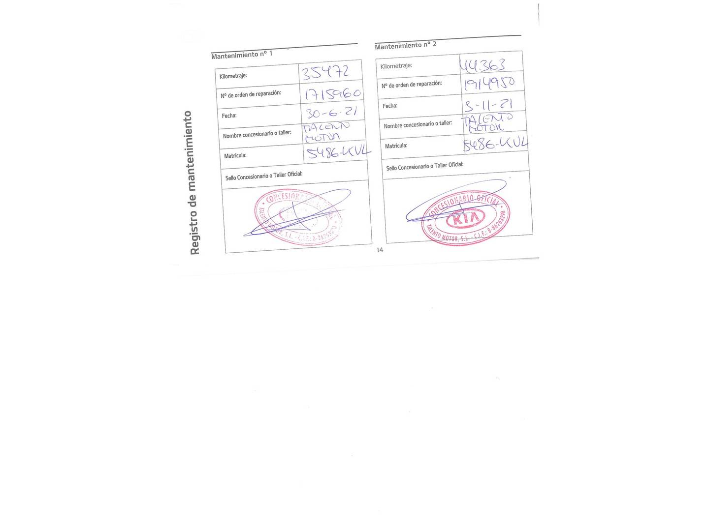 Foto del mantenimiento del KIA Sportage KIA Sportage 1.6 CRDi Drive 4x2 (115 CV)