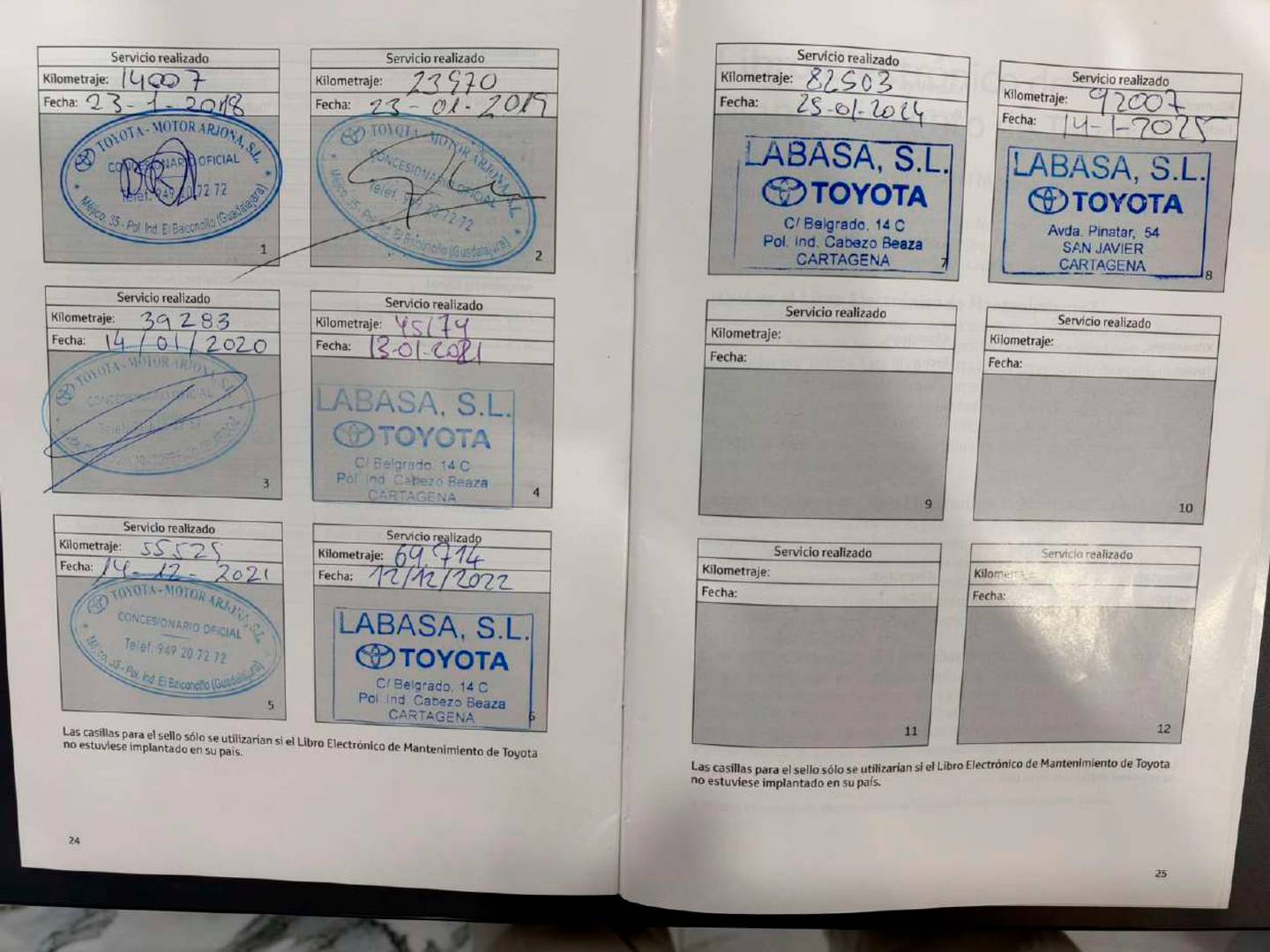Foto del mantenimiento del Toyota Auris Toyota Auris 140H Hybrid Advance (136 CV)