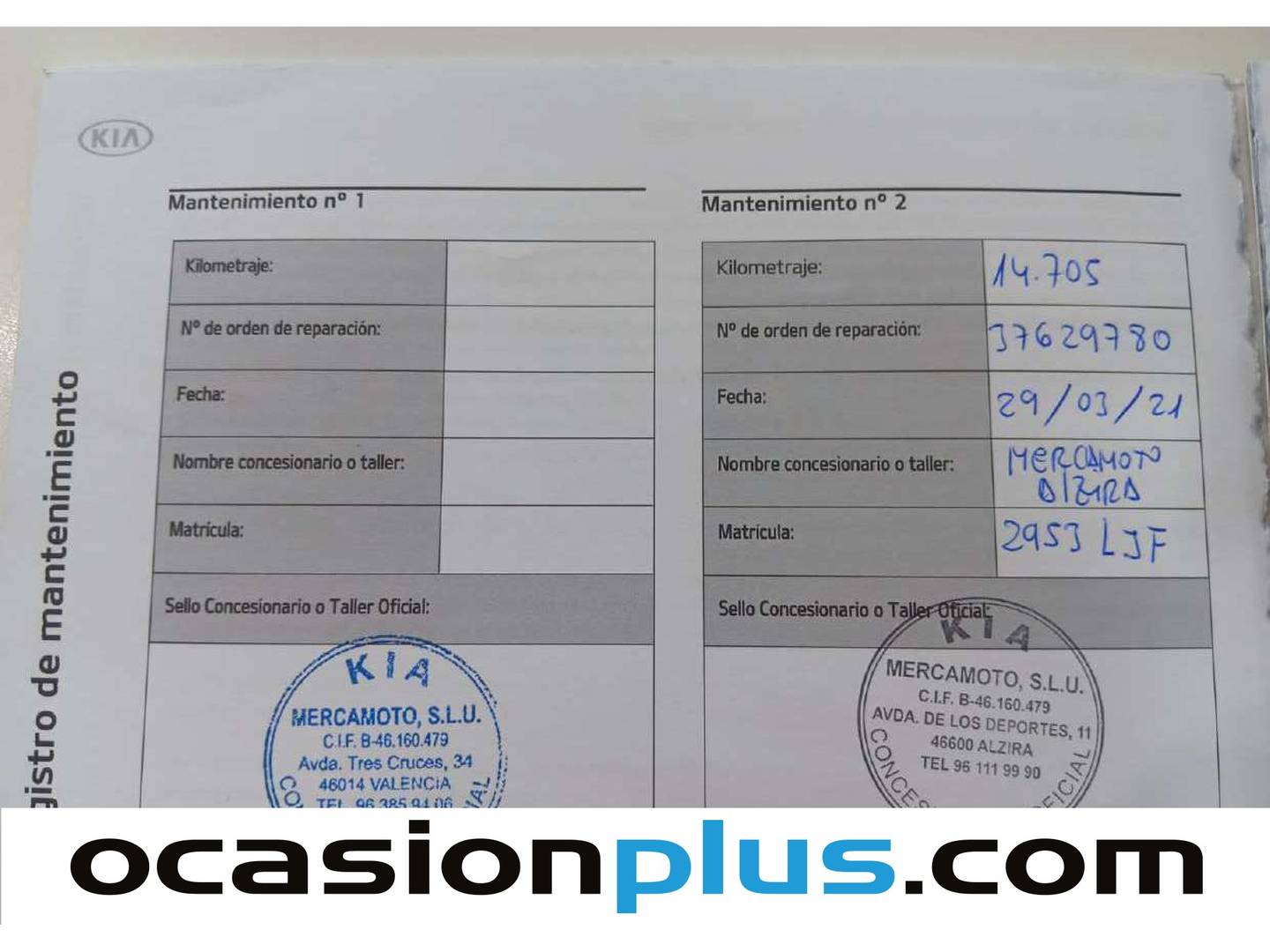 Foto del mantenimiento del KIA XCeed KIA XCeed 1.0 T-GDi Tech (120 CV)