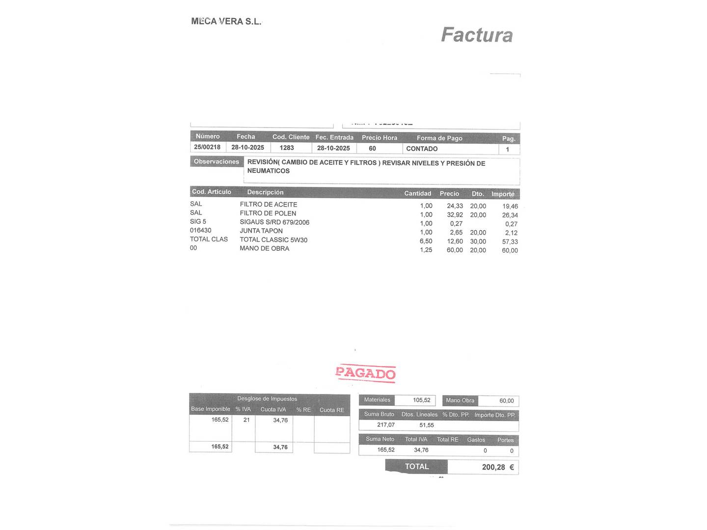 Foto del mantenimiento del Audi A4 Allroad Quattro Audi A4 Allroad Unlimited 3.0 TDI Quattro (272 CV) Tiptronic