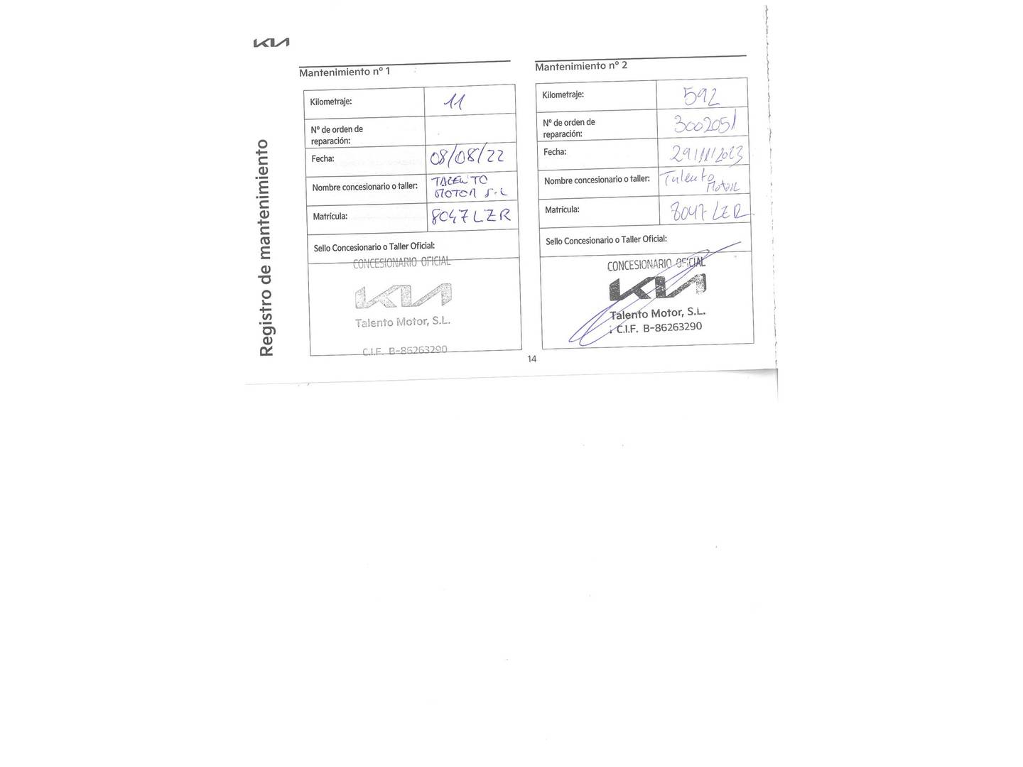 Foto del mantenimiento del KIA Stonic KIA Stonic 1.2 DPi Concept Plus (84 CV)