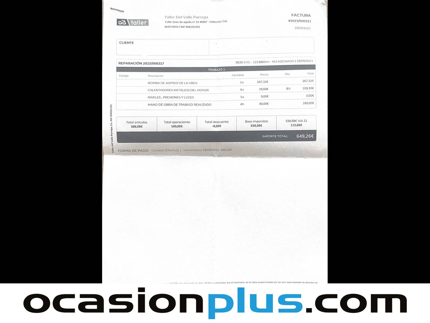 Foto del mantenimiento del Citroën Grand C4 Picasso Citroën Grand C4 Picasso 1.6 HDI Avatar (110 CV) 7 PLAZAS